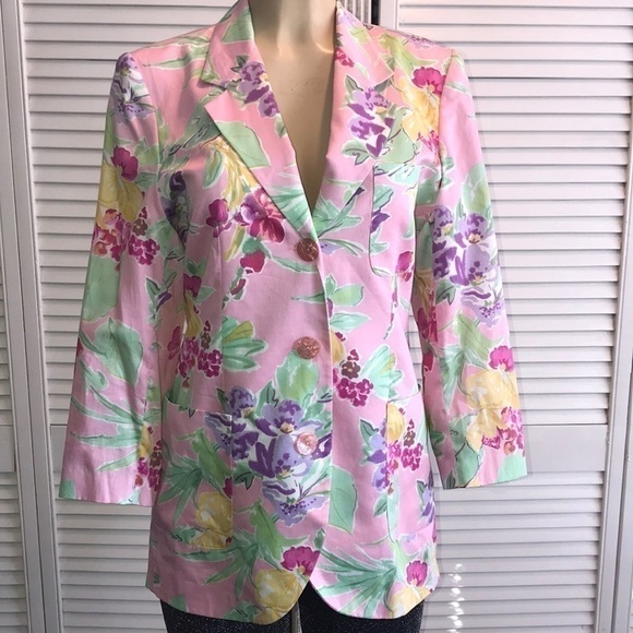 Pink Floral (Les Boutiques) Blazer - Picture 7 of 11